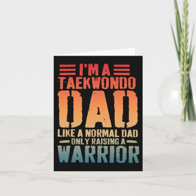 Tarjeta Diviértete Papá de Taekwondo como Papá Normal Padr (Anverso)