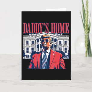 Tarjeta Diviértete Papá está en casa Trump Rosa 2024 Toma