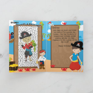 Tarjeta Diviértete Pirata Chico Eres Increíble Feliz Cumpl