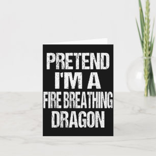 Tarjeta Diviértete Pretender Un Dragón Respirando Fuego Ha