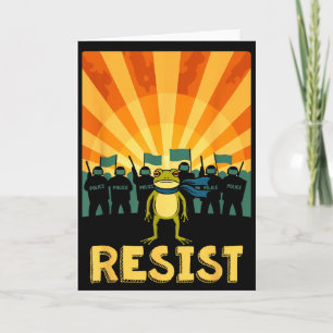 Tarjeta Diviértete Resistir Rana Protesta Portland