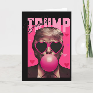 Tarjeta Diviértete San Valentín Trump Chicle Rosa Burbuja 