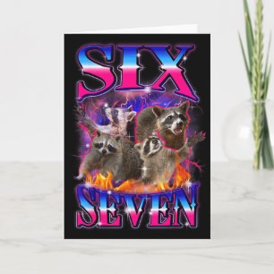 Tarjeta Diviértete Seis Siete 67 Meme 67 Mapache Meme Cont