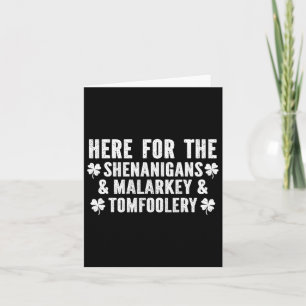 Tarjeta Diviértete Shenanigans Malarkey Y Tomfoolery St Pa
