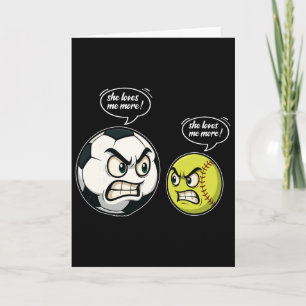 Tarjeta Diviértete Softll Fútbol Chica Mujer Hija Ella Ama
