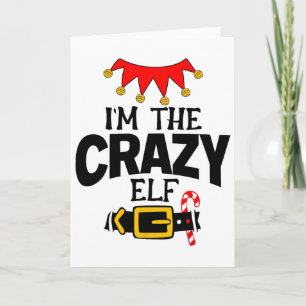 Tarjeta Diviértete Soy El Loco Disfraz De Elfo Navidad Fam
