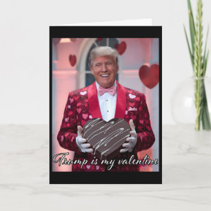 Tarjeta Diviértete Trump Día de San Valentín Abrazando Cor