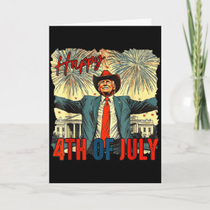 Tarjeta Diviértete trump feliz 4 de julio día de la indepe
