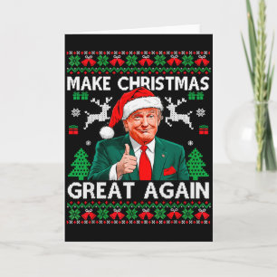 Tarjeta Diviértete Trump Haz Navidad Grande Otra Vez Suéte