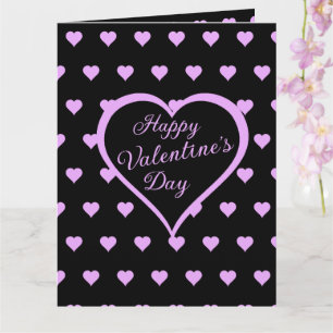 Tarjeta Diviértete y coqueto Corazones rosados de San Vale