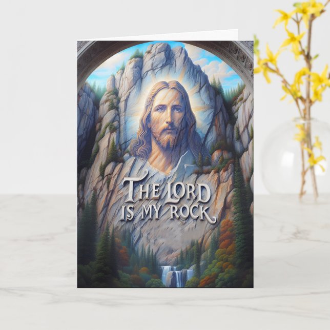 Tarjeta Divina presencia entre las montañas (flor amarilla)