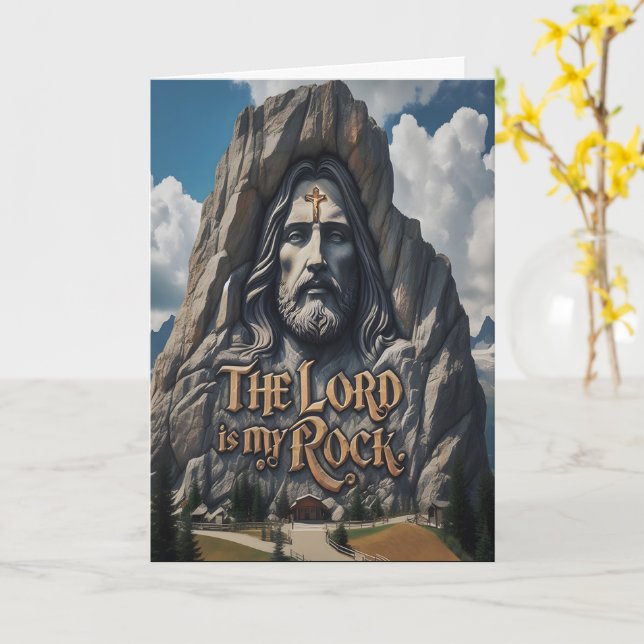 Tarjeta Divina presencia entre las montañas (flor amarilla)