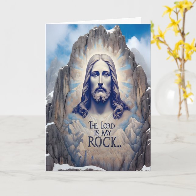 Tarjeta Divina presencia entre las montañas (flor amarilla)