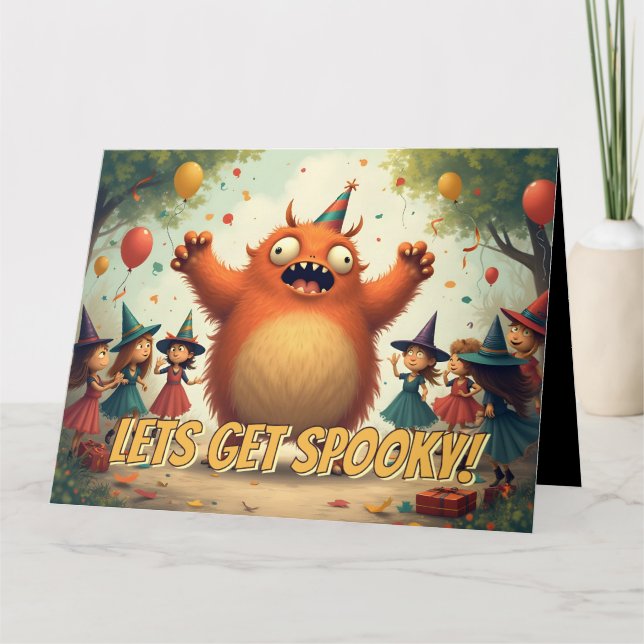 Tarjeta Divirtámonos con lo Tenebroso – Fiesta Divertida d (Anverso)