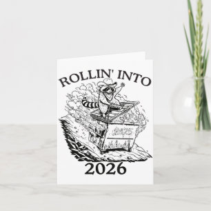 Tarjeta Divirtiéndose en la fiesta de Año Nuevo de 2026, u