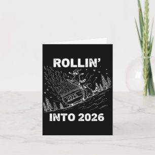 Tarjeta Divirtiéndose en la fiesta de Año Nuevo de 2026, u