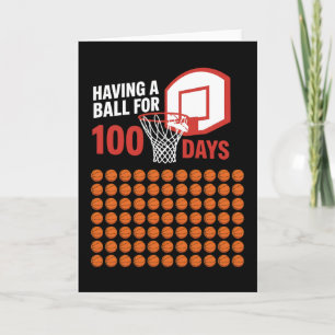 Tarjeta DIVIRTIÉNDOSE POR 100 DÍAS Amante del Baloncesto