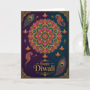 Tarjeta Diwali de Rangoli Joya