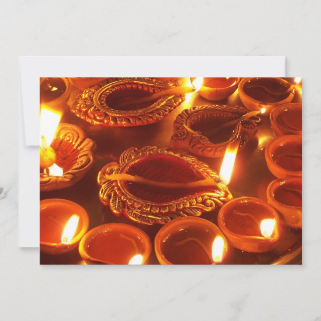 Tarjeta diwali diya (Anverso)