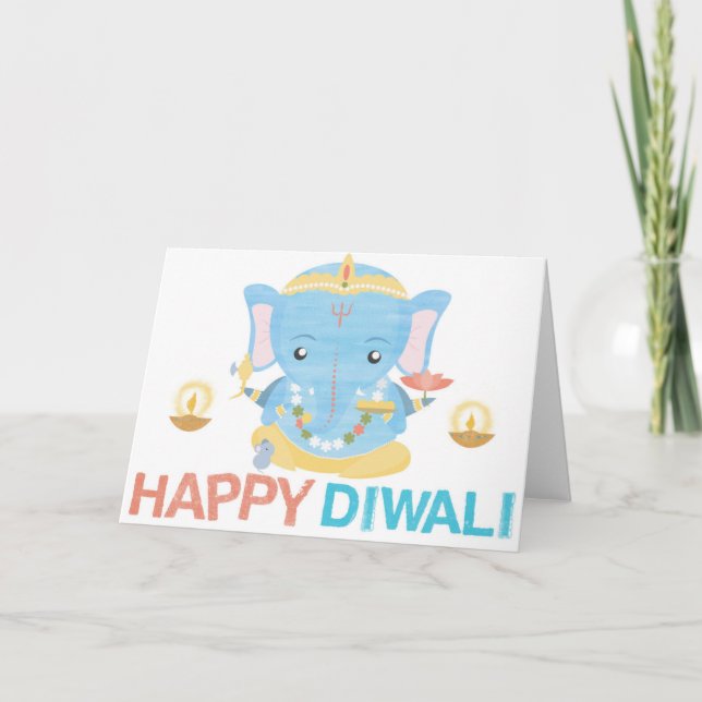 Tarjeta Diwali feliz (Anverso)