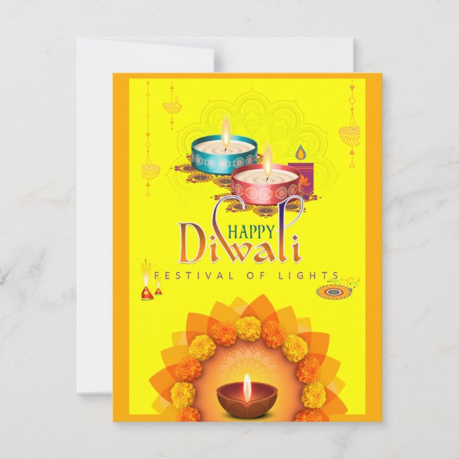 Tarjeta Diwali feliz (Anverso)