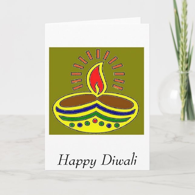 Tarjeta Diwali feliz (Anverso)