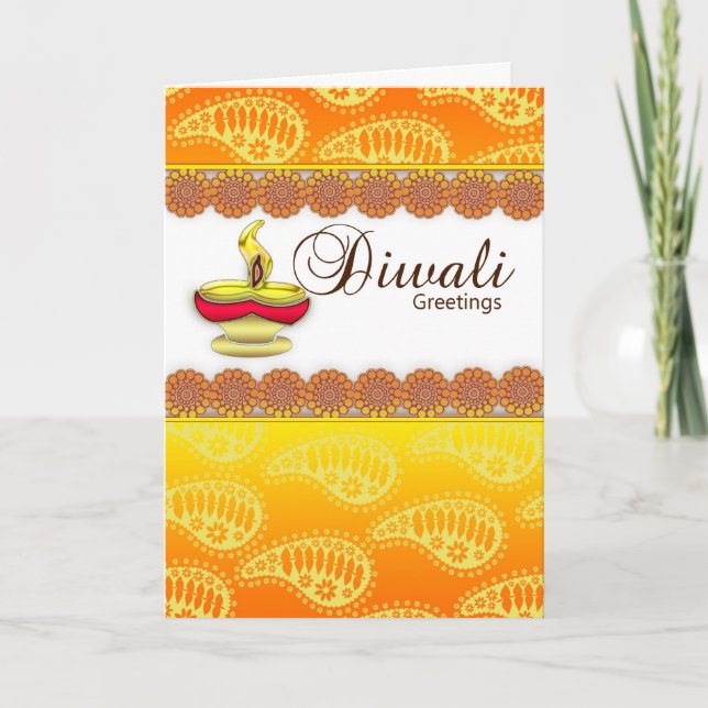 Tarjeta Diwali, feliz Diwali (Anverso)