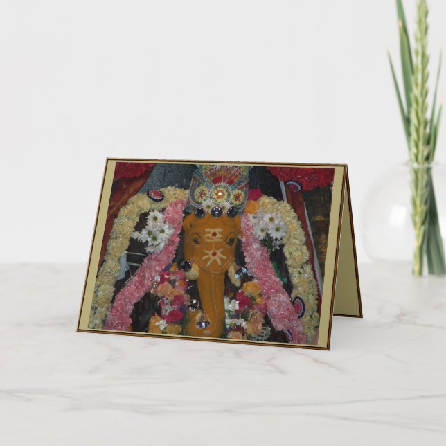 Tarjeta Diwali Fotográfica Ganesh - paisaje (Anverso)