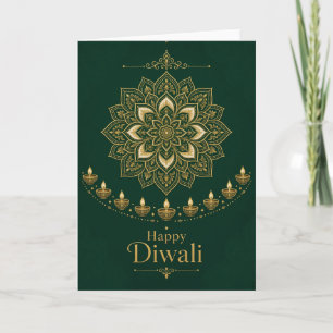 Tarjeta Diwali Loto Mehndi Esmeralda