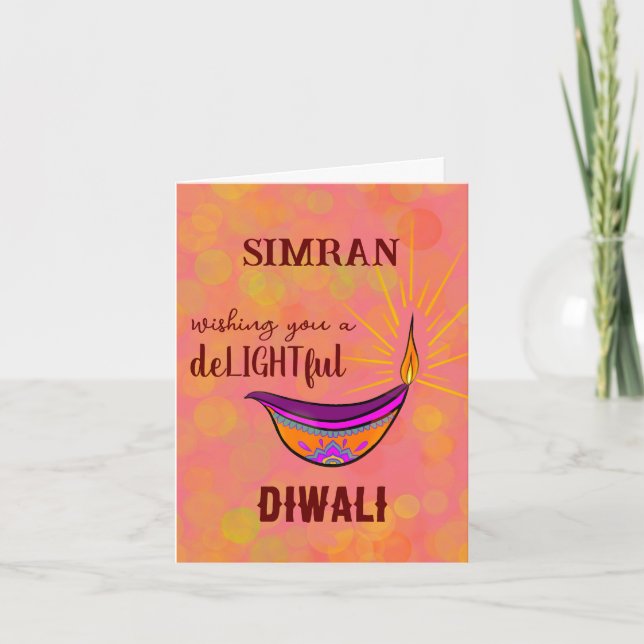 Tarjeta Diwali personalizada (Anverso)