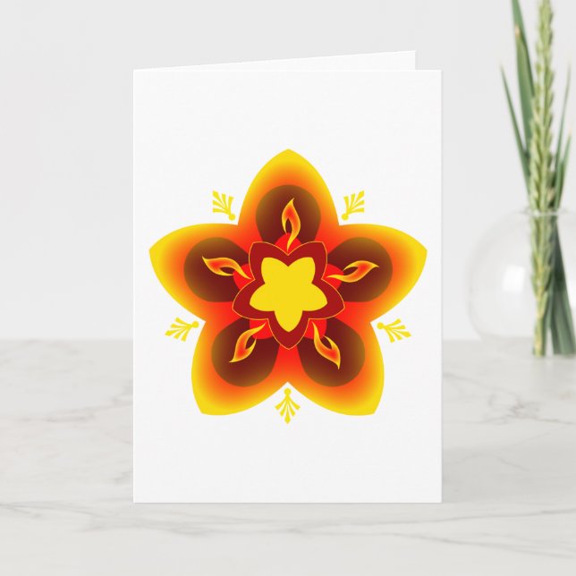 Tarjeta diwali rangoli (Anverso)