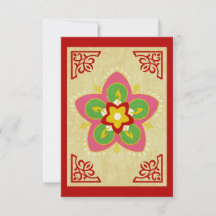 Tarjeta diwali saludo a rangoli