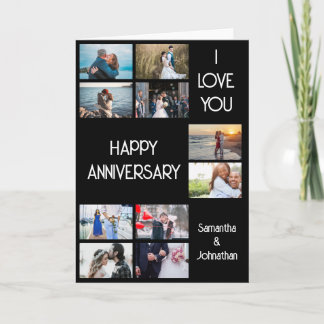 Tarjeta DIY 10 foto aniversario boda simple