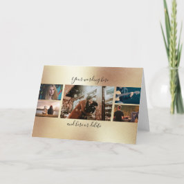 Tarjeta DIY 5 foto aniversario boda oro de collage