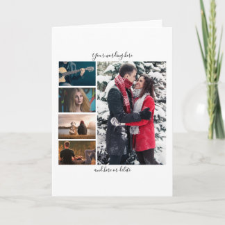 Tarjeta DIY 5 foto aniversario boda plano vertical