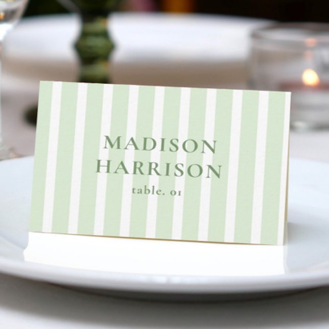 Tarjeta DIY del lugar del nombre del Boda verde (Subido por el creador)