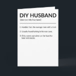 Tarjeta DIY Husband Funny Dictionary Style Definit<br><div class="desc">Envíe a su marido loco DIY esta graciosa tarjeta de definición de estilo diccionario para su cumpleaños,  aniversario o lo que usted considere oportuno. Seguro que se va a reír.</div>