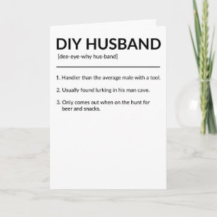 Tarjeta DIY Husband Funny Dictionary Style Definit