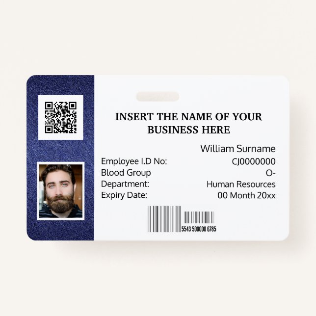 Tarjeta DIY tarjeta de identificación clásica foto (Anverso)