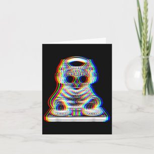 Tarjeta Dj Cat Edm Music Graciosos Regalos Para Hombres Qu