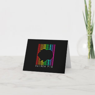 Tarjeta DJ Guinea Pig Techno Edm Animal Rave Star Rainbow