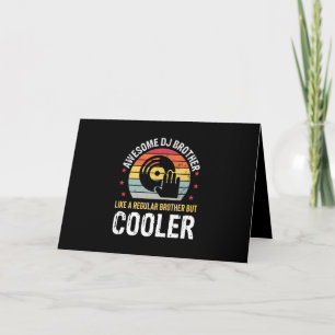 Tarjeta DJ Tocadiscos Hermano Divertido Disc Jockey Boda F