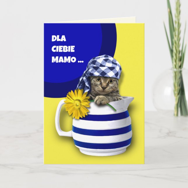 Tarjeta Dla Ciebie Mamo para el Día de la Madre en (Anverso)