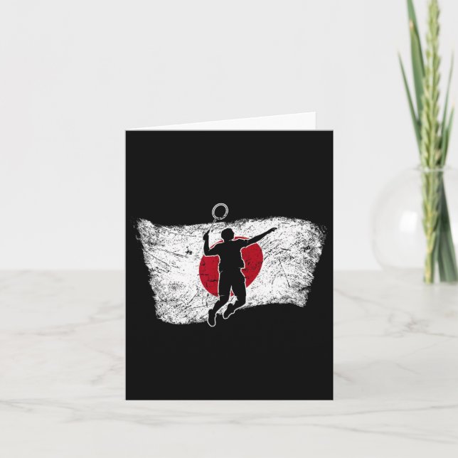 Tarjeta Dminton de bandera japonesa (Anverso)