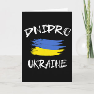 Tarjeta Dnipro Ucrania Recuerdo Bandera del país ucraniano