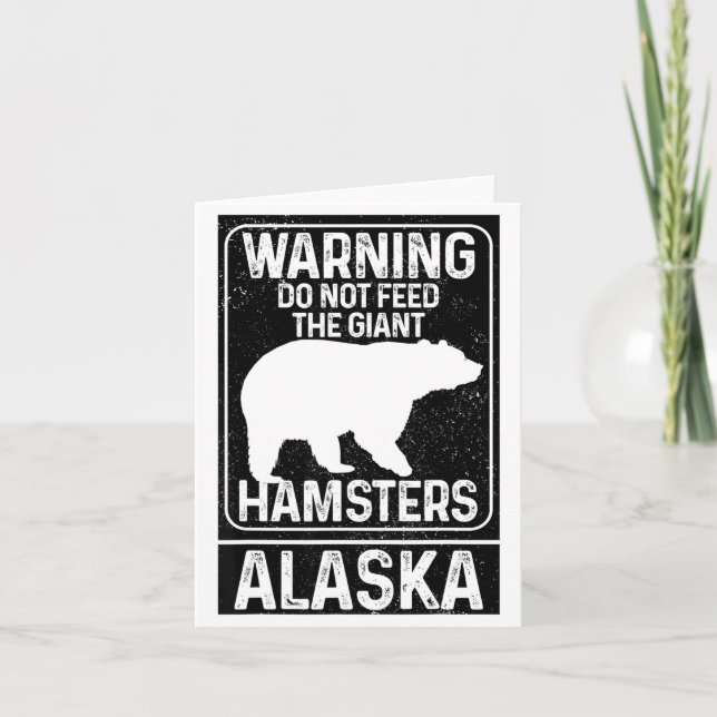 Tarjeta Do Not Feed The Giant Hamsters Grizzly Bear Funny  (Anverso)