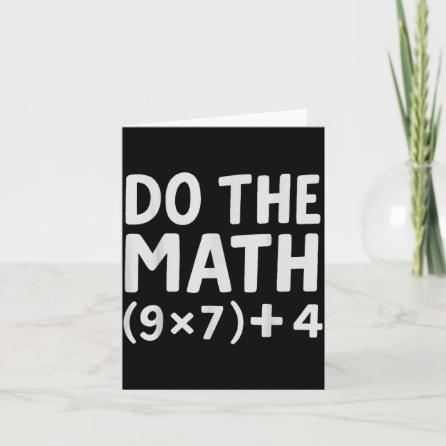 Tarjeta Do The Math 67 Meme  (Anverso)