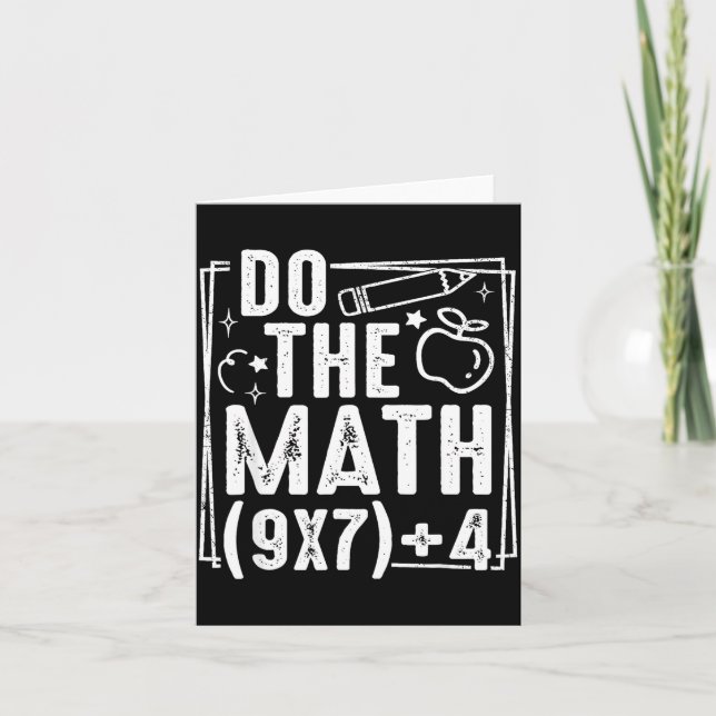 Tarjeta Do The Math 67 Meme 6 7 Funny Six Seven Women  (Anverso)