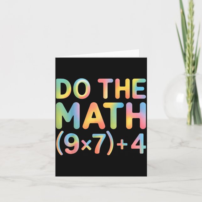 Tarjeta Do The Math Equation Thanksgiving Teacher 67 Six S (Anverso)