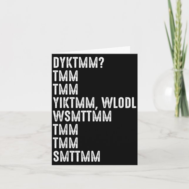 Tarjeta Do You Know The Muffin Man Dyktmm Funny Quote  (Anverso)